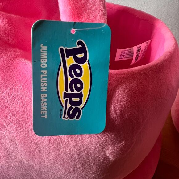 PEEPS Pink Plush Easter Baskets (1) Jumbo Chick -(1) Medium & Yellow Bunny Lot/3 - Picture 3 of 16